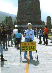 Cindy Bradford at the Equator