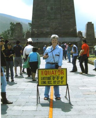 Cindy Bradford at the Equator